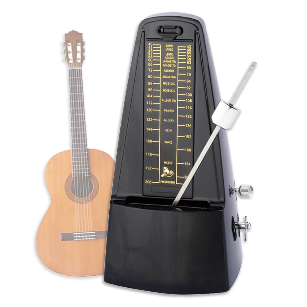 Nicheez High-Precision Metronome, Compact, Pendulum-Type, Loud Volume, for Piano Practice, Beginners and Veterans, Mechanical and Wind-Up