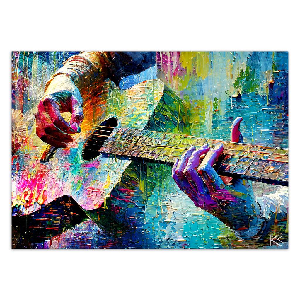 Обои Гитара Музыка Красочный