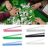 4Pcs Mahjong Rack with Pusher Heavy Duty Portable Multifunctional American Mah Jongg Tile Holder Push Ruler Mahjong Accessories