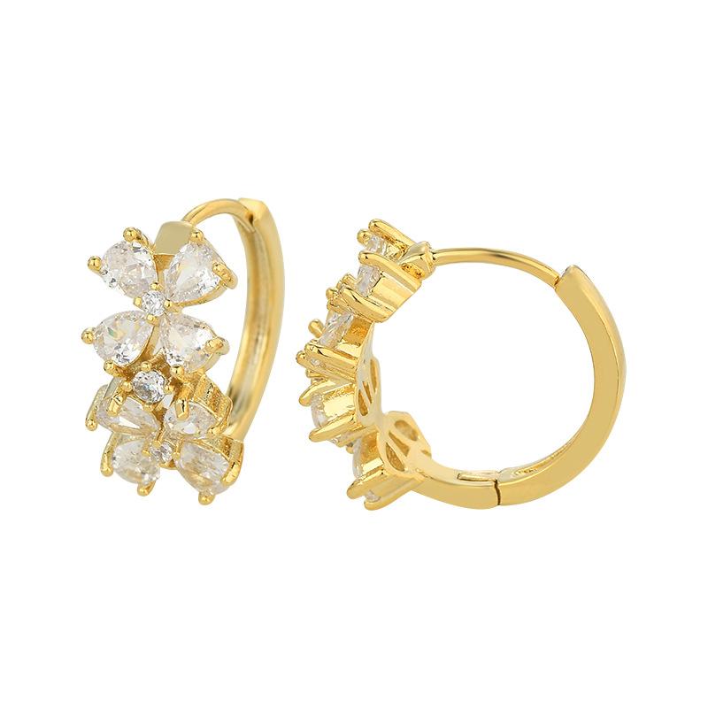 Ear Buckle Korean Fashion Design Earrings Delicate Shine Zircon Cute Earrings Female Buckle Fashion Jewelry Women Party Gift Accessories