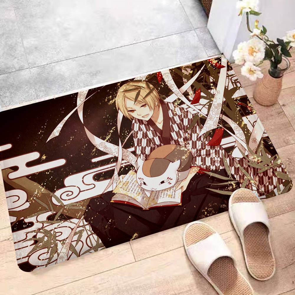 Natsumes Book Nyanko Sensei Entrance Door Mat Washable Non-Slip Living Room Sofa Chairs Area Mat Kitchen Welcome Doormat