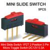 5PCS Mini DC12V 0.3A Red 1P2T Toggle Switch BSI-10/BSI-10H Slide Switch
