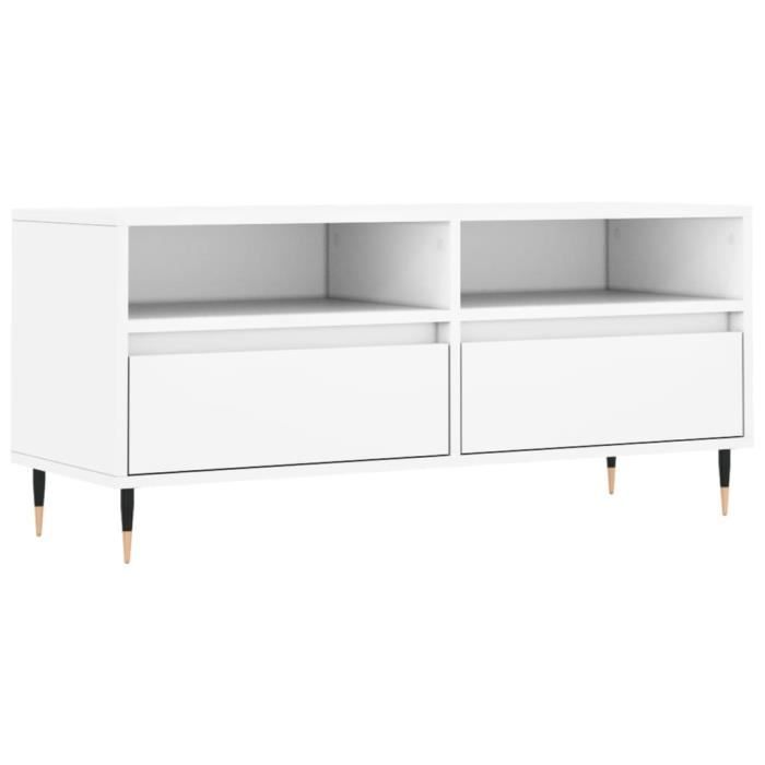 VidaXL TV Cabinet White 100x34.5x44.5 Cm Engineered Wood 831228