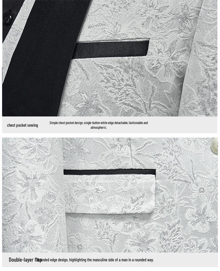 Men's Three-Piece Formal Suit for Evening or Wedding