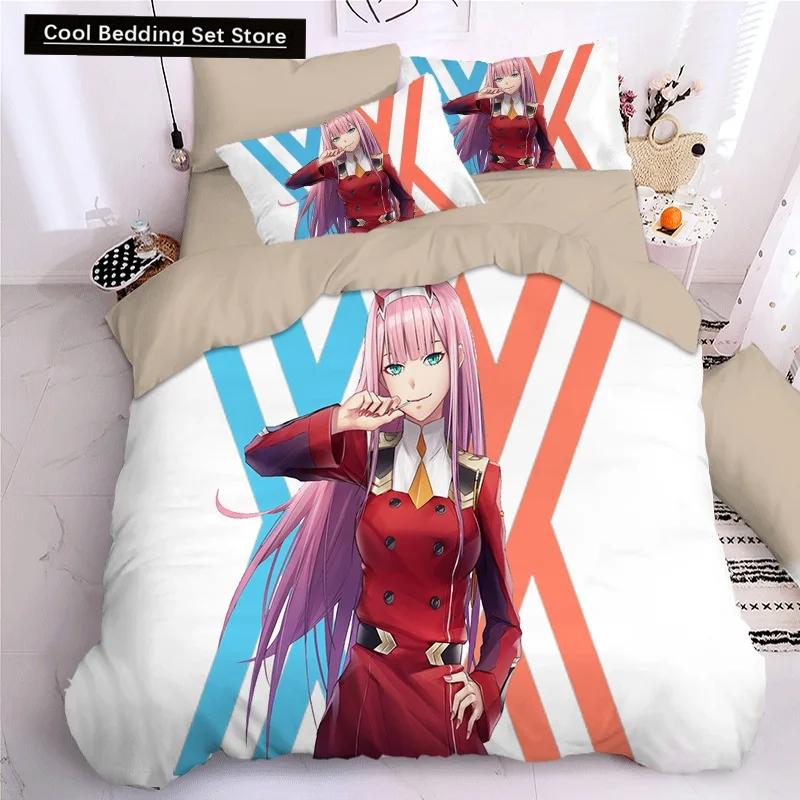 Комплекты постельного белья Darling In The Frank XX, японские аниме-фигурки из игр, напечатанные на 3D-принтере, комплекты пододеяльников Twin Queen King Single Size