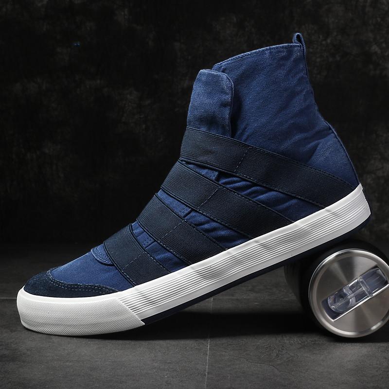 Летняя мужская модная повседневная обувь, кроссовки на платформе, дышащие мужские удобные высокие парусиновые туфли, вулканизированные туфли, мужские ботинки