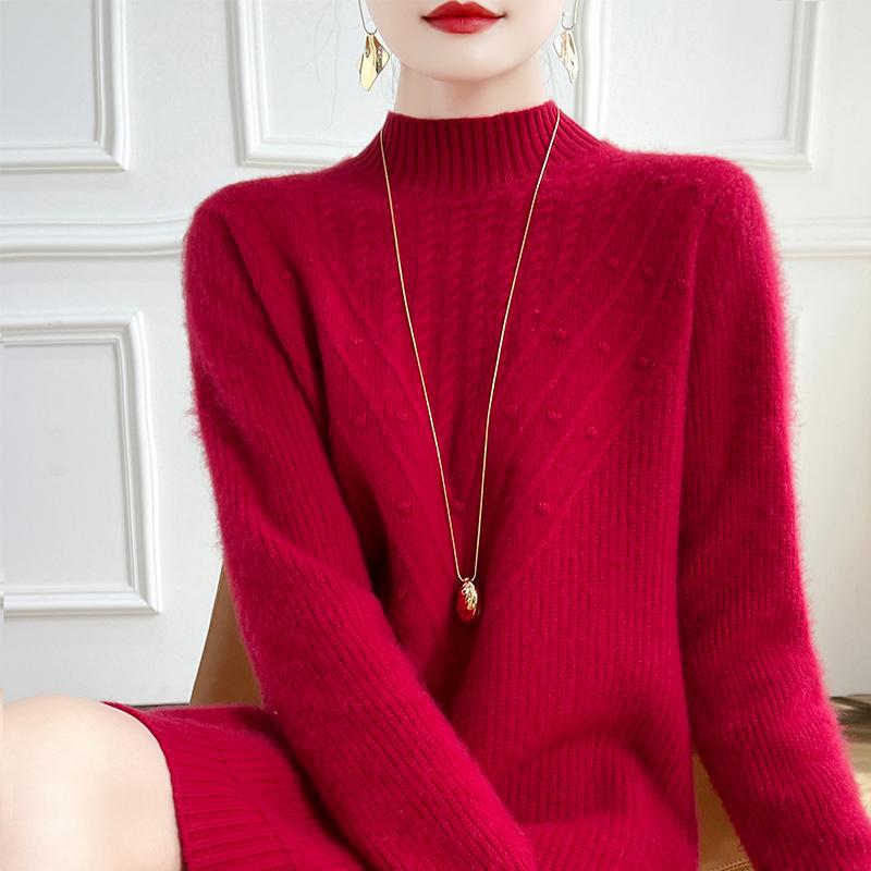 Женское кашемировое платье Qinghe кашемир 30% кашемир 70% шерсть осенне-зимняя кашемировая юбка мягкая и теплая