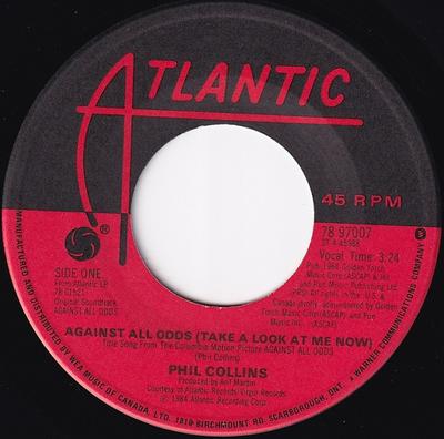 7-дюймовая пластинка PHIL COLLINS / LARRY CARLTON & MICH - Against All Odds (Посмотри на меня 7897007 Атлантик 1984 Канада Рок Б/у