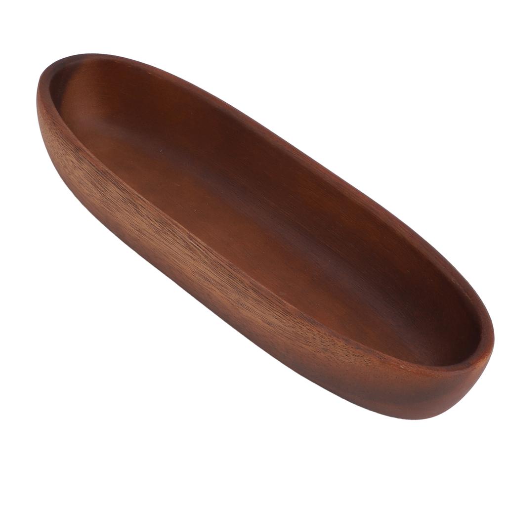 Деревянная салатница Многоцелевая Большая вместимость Деревянная миска в форме лодки для еды Хлеба Фруктов Закусок Десерта