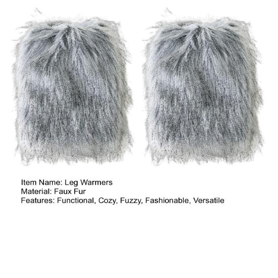 Faux Fur Leg Warmers Women Girls Furry Boot Covers Fuzzy Shoes Cuff Cover Cozy Winter Calf Warmers for Parties Street Wear