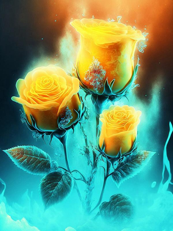 Diamond Painting Colorful Roses New Arrivals Diy Full Square Round Drill Rhinestone Embroidery Flowers Mosaic Cross Stitch Kits AA4635