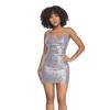 Temperament Backless Sequin Bag Hip Nightclub Fashion Women Spice Halter Cutout Dress