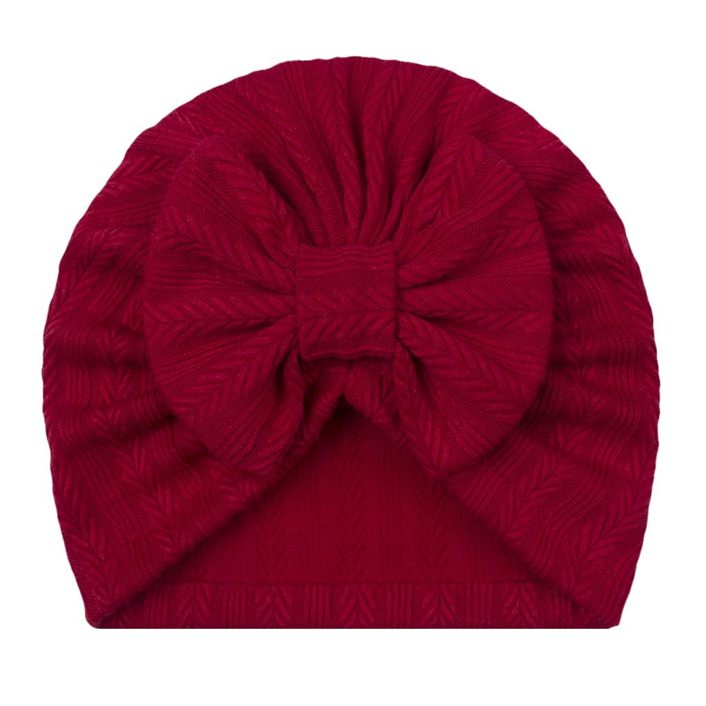 Hot Sale Solid Baby Bow Hat Headscarf Baby Toddler Newborn Hat Cap Girls Boy Head Cover