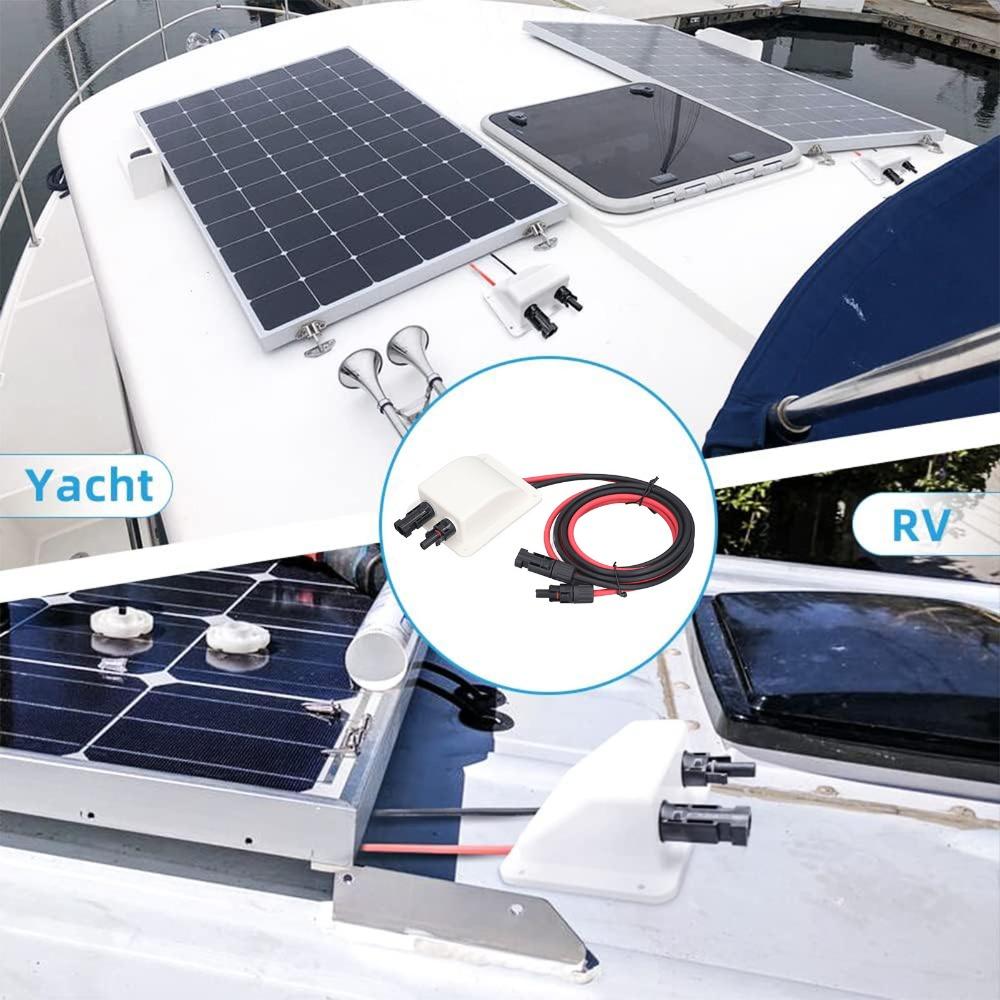 Durable 2m Extension Solar Cable Entry Gland Dual Cable Entry Various Uses Waterproof Housing Solar Junction Box Yacht Use
