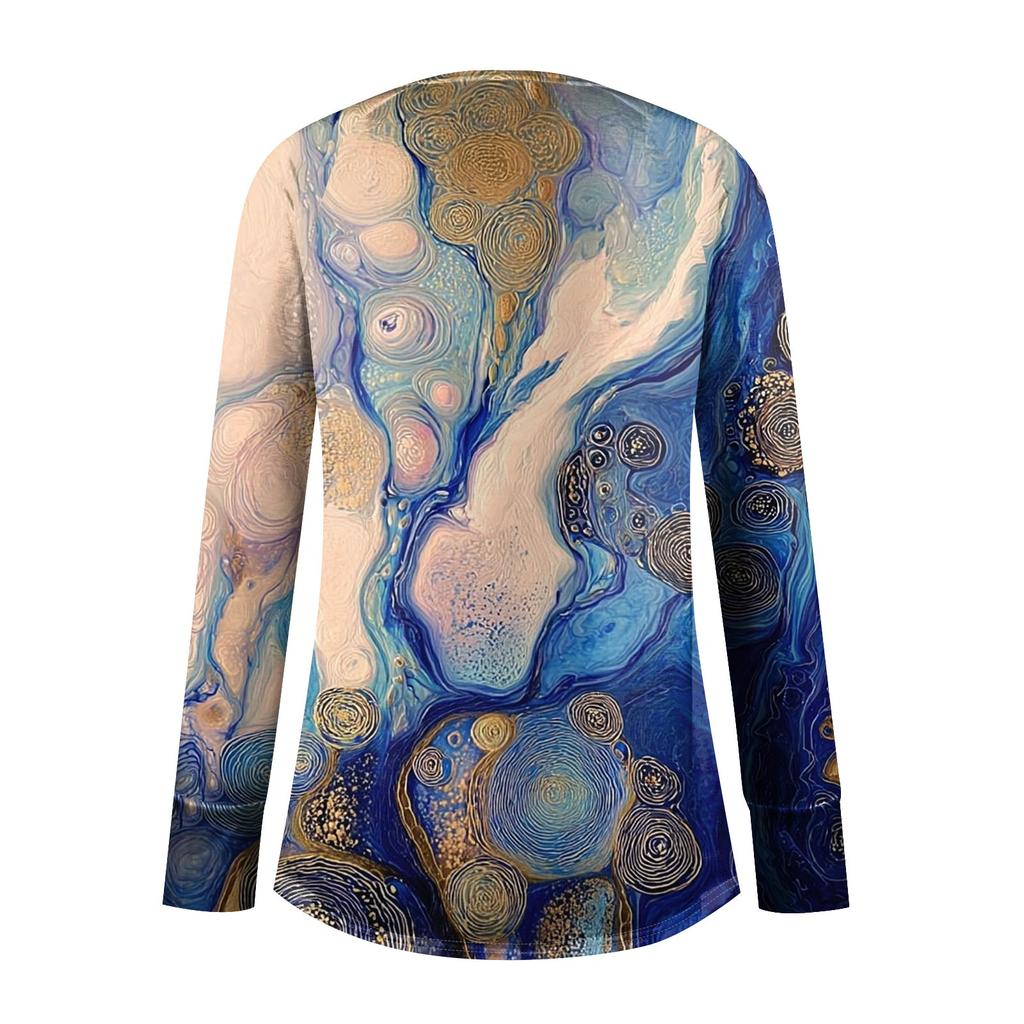 Womens Oversized Sweatshirt Graphic Sweater Long Sleeve Drop Shoulder Round Shirt Tops Vintage Clothes