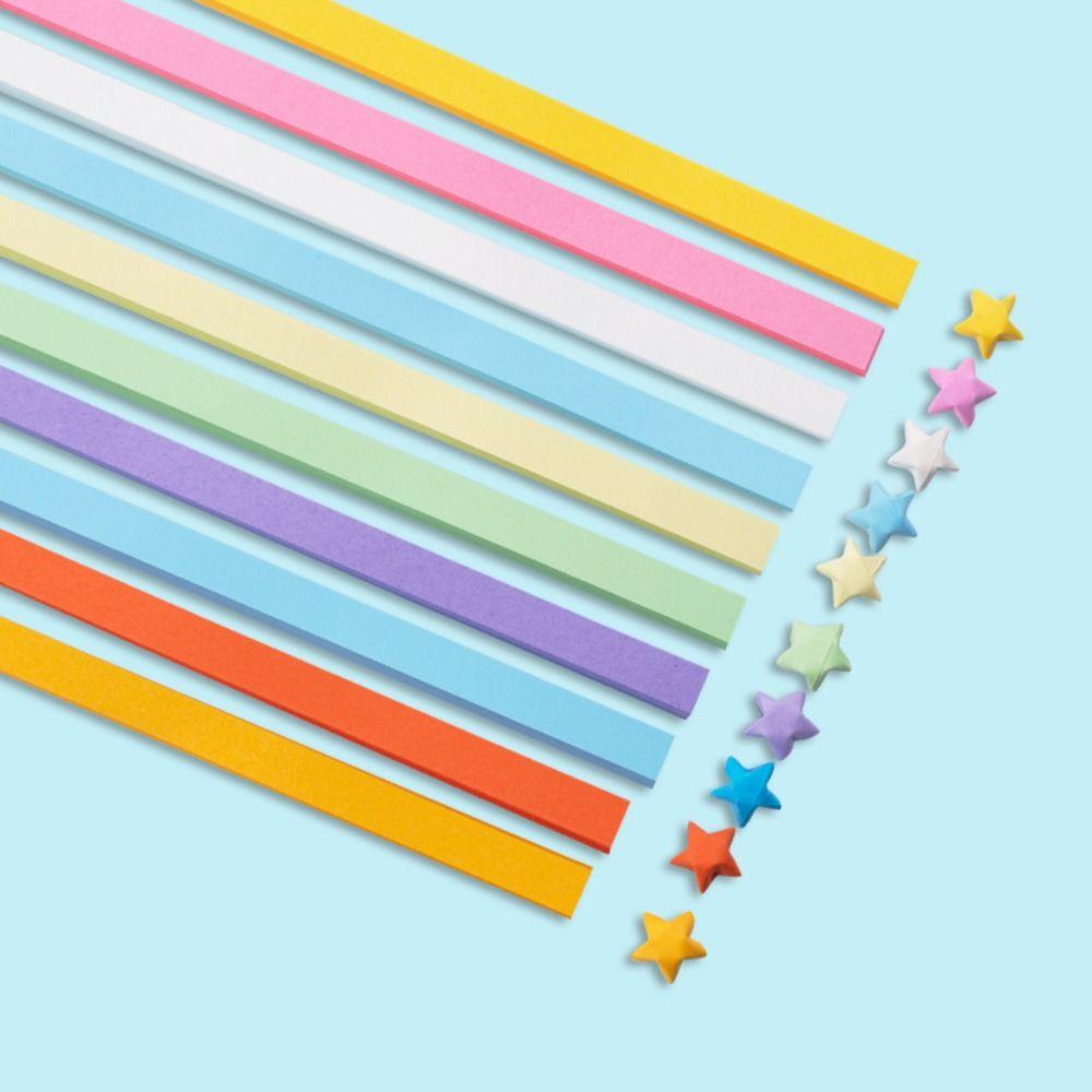 Мультяшная звезда бумага для оригами односторонняя звезда удачи оригами DIY скрапбукинг украшение для дома