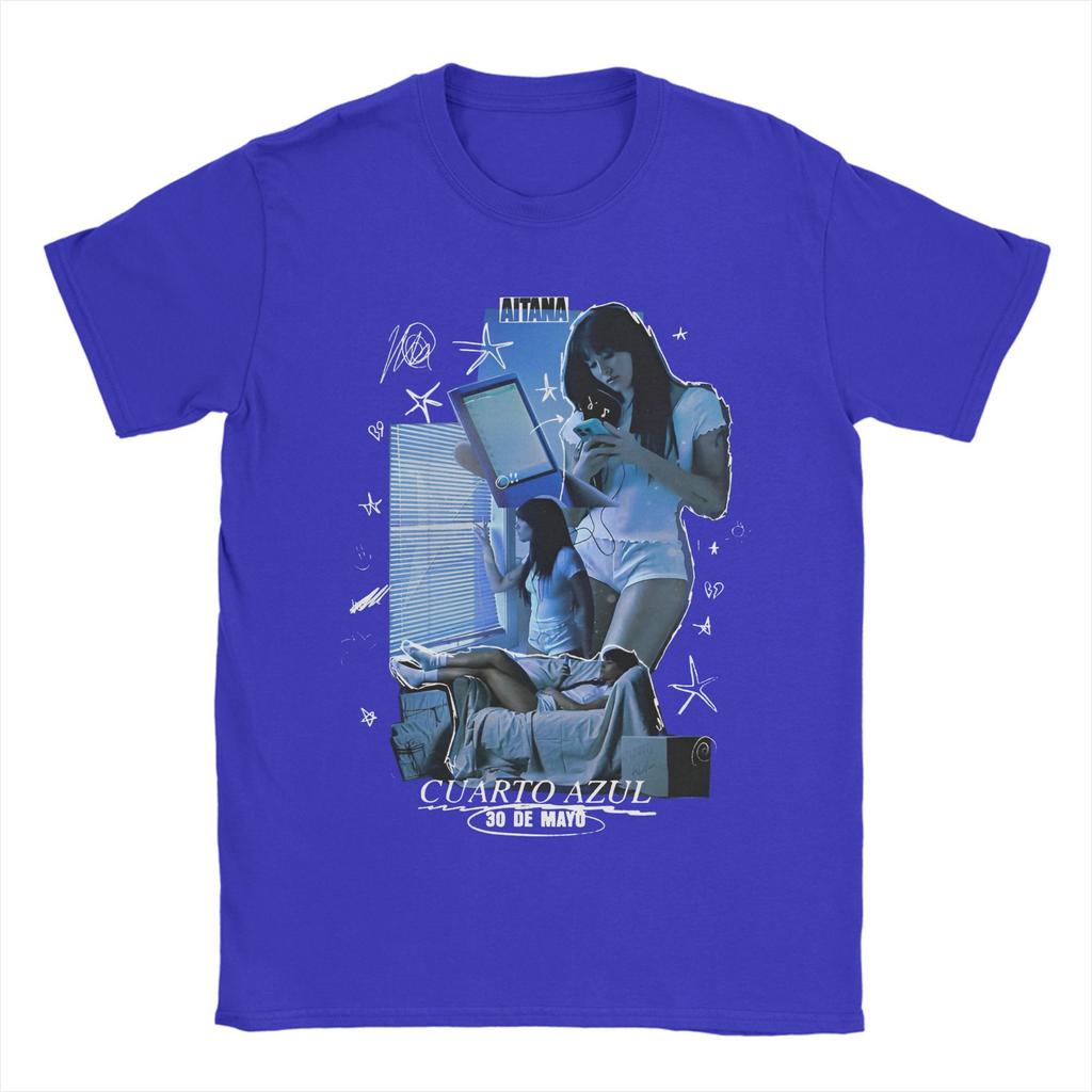 Aitanas Cuarto Azul Album T Shirt Trendy Cool T Shirts Short-Sleeved Fun Tshirt Summer 100% Cotton Crewneck Plus Size 5XL Tees