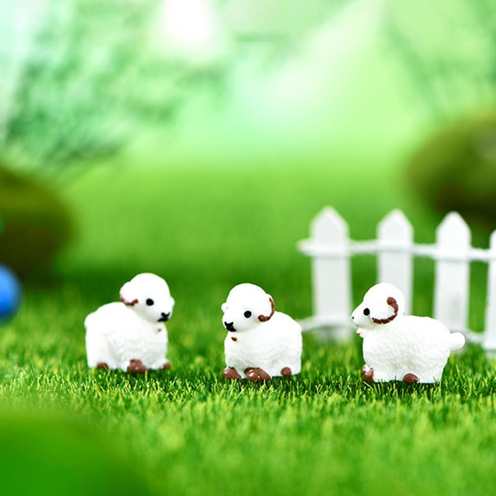 2PCS/4PCS Succulent Ornaments Sheep Baby Ornaments Diy Material Moss Microlandscape Indoor And Outdoor Garden Ornaments