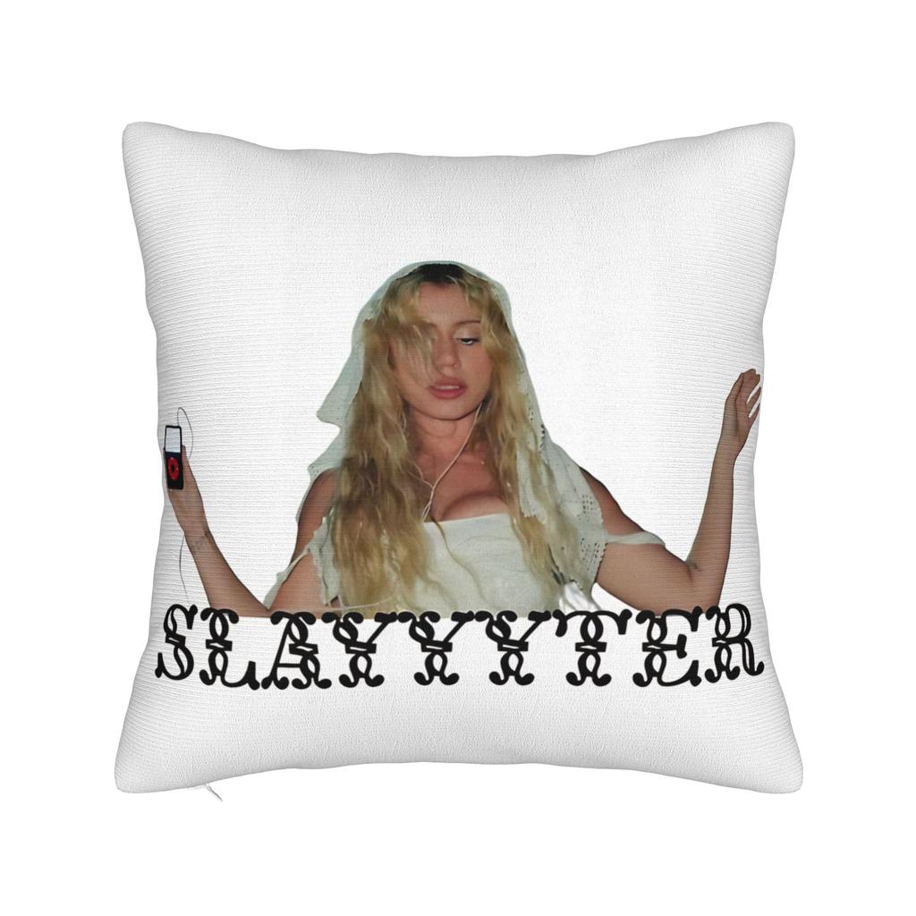 New Singer Slayyyter Merch Pillow Cover Custom Cushion Cover Vintage Pillow Case For Couch Sofa Bedroom