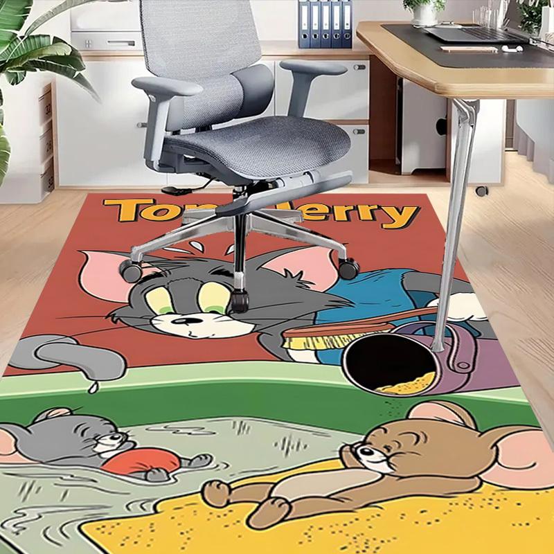 1pc Tom Jerry Carpet, for Home & Office Decor, Desk Chair Carpet, Festive GiftL1460