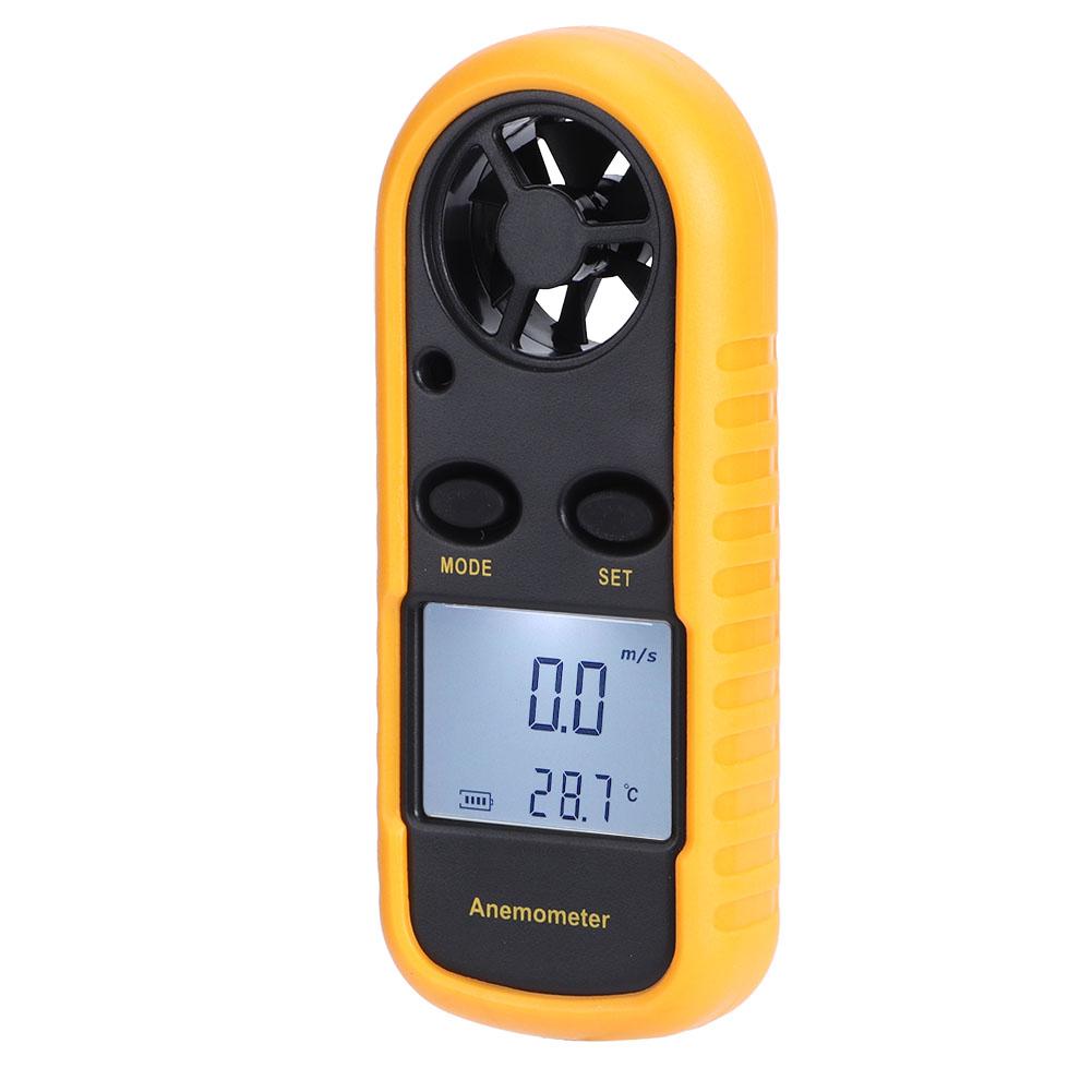 Mini Handheld Electronic Digital Anemometer LCD Wind Speed Temperature Meter Tester