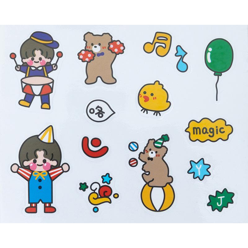 Милые корейские наклейки для девочек Kawaii для чехлов телефонов, канцелярских товаров, поделок, запечатывания и студенческих дневников