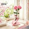Elegant Flower Display 3D Printed Curved Arrangement Stand, Minimalist Holder Ornament, Decorative Home Accent Creative Artistic Table Decoration for