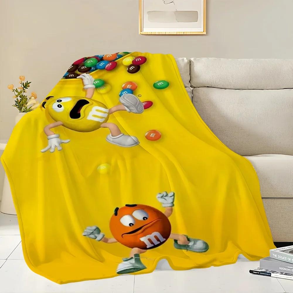 Забавный M-M&M-M's Skicomfort теплый Мягкий Домашний Детский Обед Одеяло Подходит для Гостиной Офиса Ежедневных Путешествий Подарки
