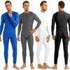 Mens Turtleneck Costume Unitard Spandex Long Sleeve Bodysuit Zentai Suit