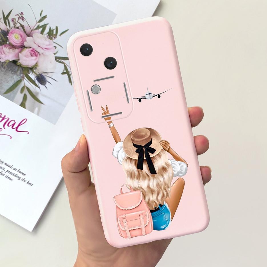 For Vivo V30 Pro Case V2319 Cute Fashion Cartoon Back Cover 6.78'' Soft Silicone Phone Case For Vivo V30 V 30 Pro VivoV30 Bumper