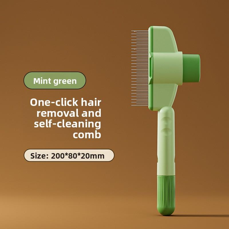 Pet Comb Cat and Dog Hair Detangling, De Shedding and Self Cleaning Comb