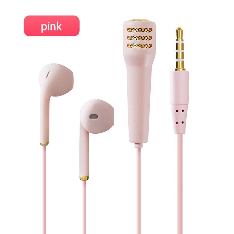 FONKEN 3,5 мм мини-микрофон для караоке, высококачественная гарнитура TIK TOK, HIFI и BASS, наушники со встроенным микрофоном для мобильных телефонов, планшетов