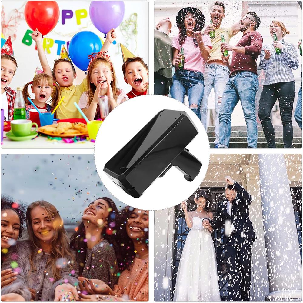 Черный денежный пистолет-шутер с 100 шт. реквизитом для свадьбы, дня рождения, девичника