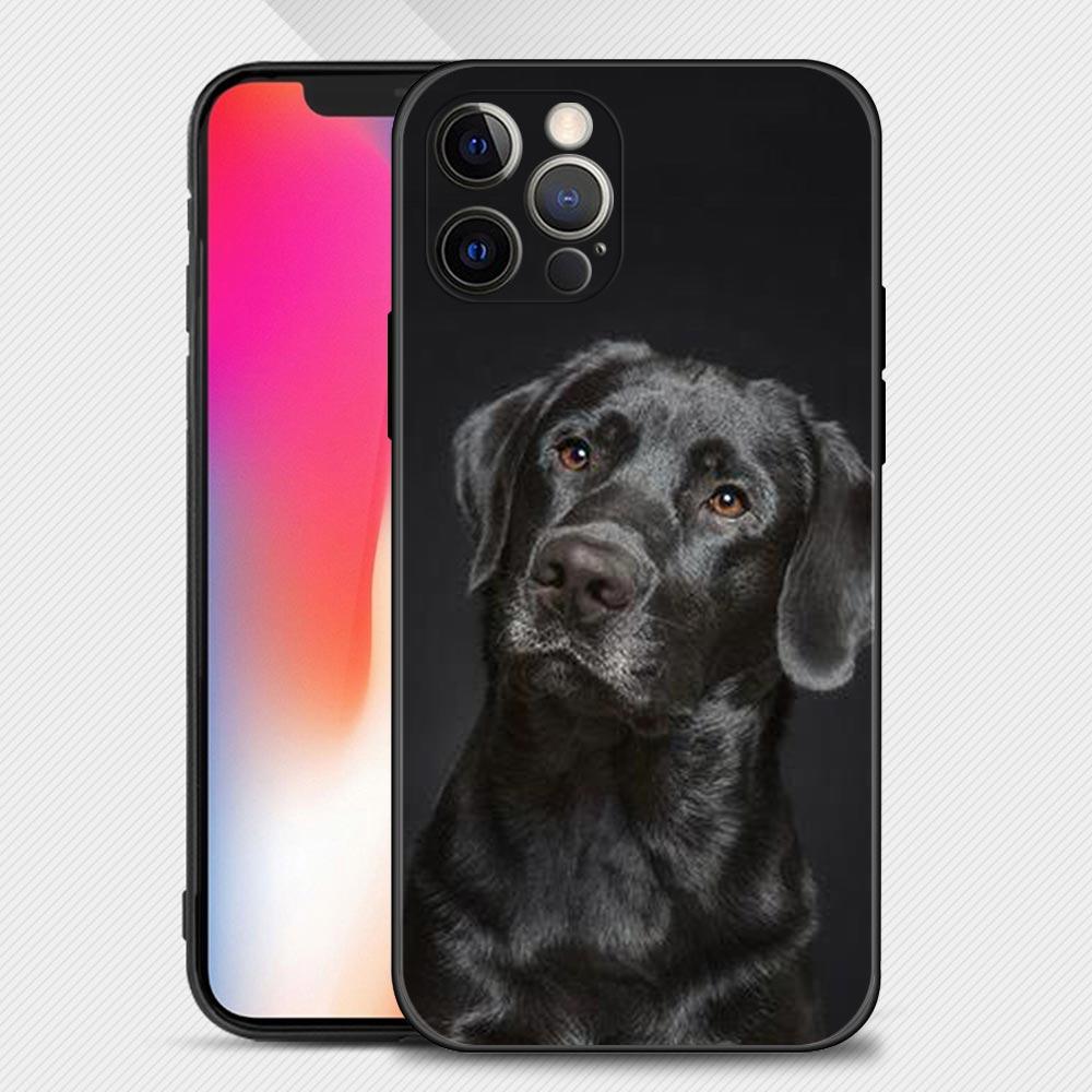 Черный чехол для телефона с собакой для iPhone Samsung Galaxy Redmi Xiaomi Oppo OnePlus Note SA 7 8 9 10 11 12 13 14 20 21 22 23 53 54 Pro Max Plus Ultra TPU Soft