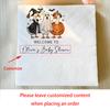 Custom Halloween Baby Shower Napkin Spooky Duck Party Napkin A Little Boo Is Almost Due Birthday Cocktail Luncheon Dinner