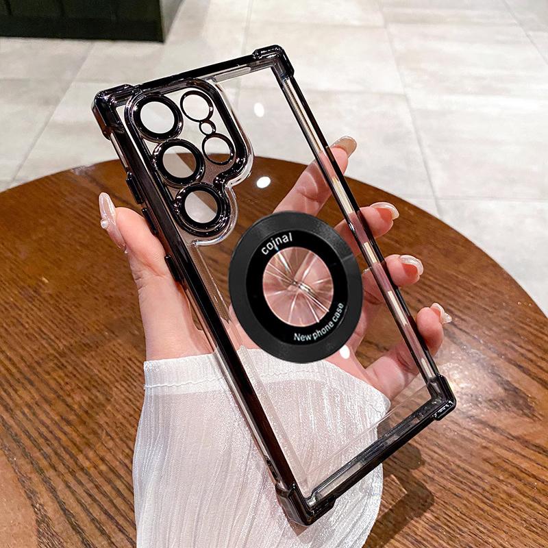 Luxury Magsafe Magnetic Plating Case On For Coque Motorola MOTO Edge 60 Edge 50 Edge50 Fusion Pro Neo Shockproof Clear Cover