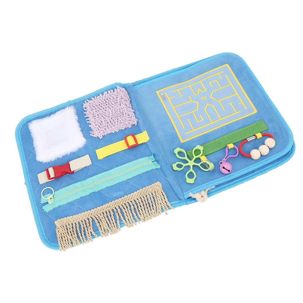 Sensory Blanket Polyester Beech Wood Improve Hand Skills Activities Pad Blanket for Senior Elderly