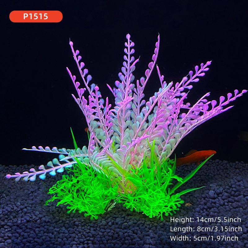 14см/5.5дюйма Растение-симуляция для аквариума, Искусственный декор для аквариума, Растения для DIY, Водная трава, Украшения для аквариума