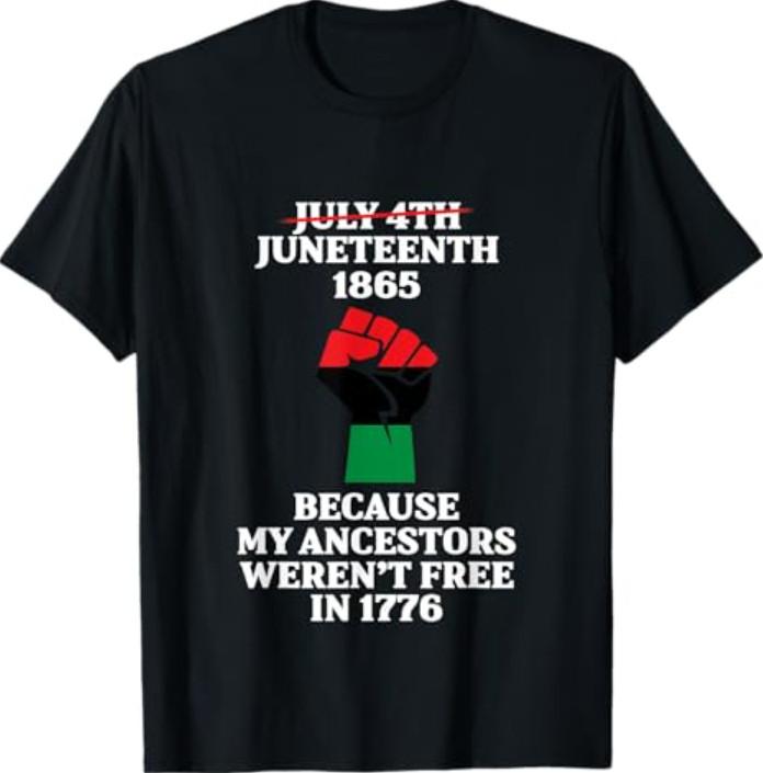 Футболка с принтом Juneteenth, флаг афроамериканцев, гордость