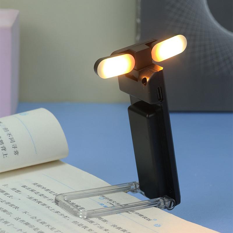 USB-лампы для чтения, портативные книжные зажимы, ночники, светодиодная зарядка, регулируемая яркость, защитный зажим для глаз в спальне, поворотные светодиодные лампы для книг на 360°