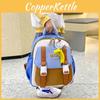 Cartoon Adorable Kindergarten Backpack Trendy Color Block Large Capacity Design