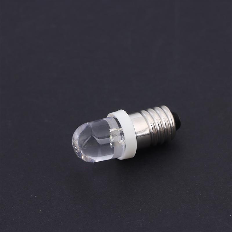5Pcs Led E10 Dc3V 5V 6V 12V 24V Screw Bulb Warning Signal Bulb E10 Instrumentation Bulb Indicator White Auto Interior Light