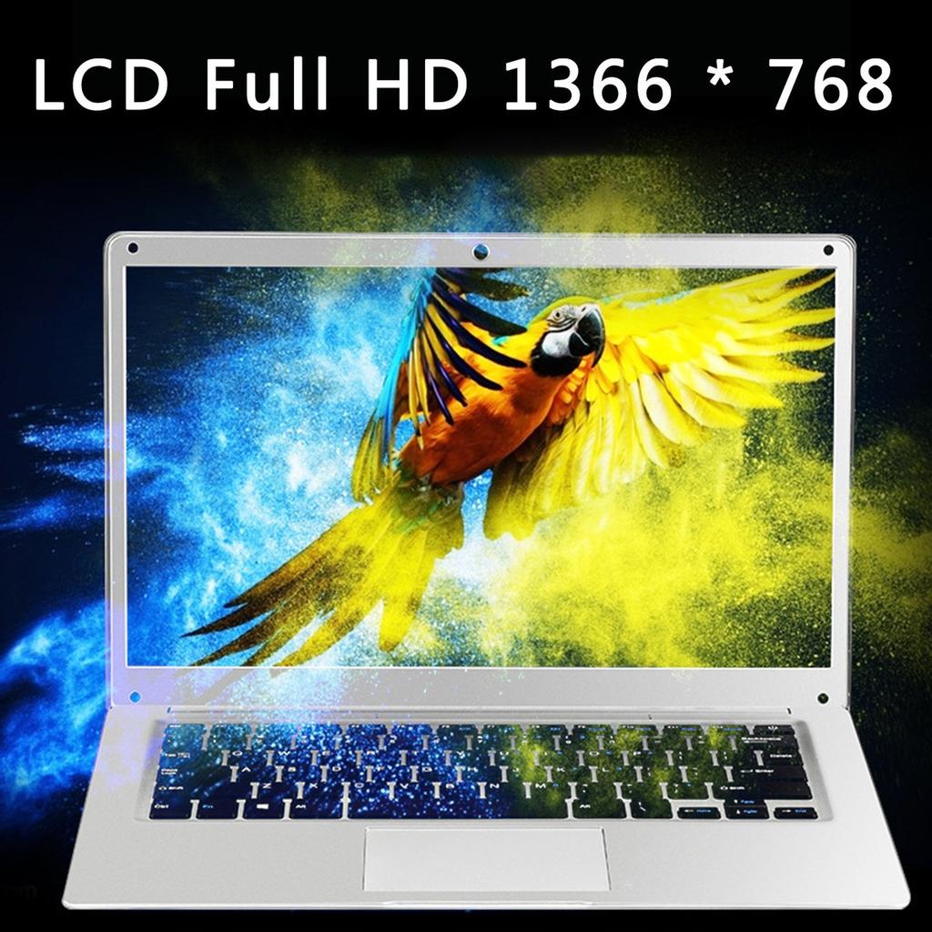 14 дюймов 2 ГБ ОЗУ 1080p Windows 10 Система Четырехъядерный процессор 32 ГБ ПЗУ Белый ноутбук Все, что вам нравится