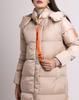 Пальто с капюшоном WHITE 9153 36 Бежевое