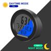 Solar Car Clocks Dashboard Thermometer Automotive Electronic Watch Led Digital DisplayTime with Back Luminous Car Accessories