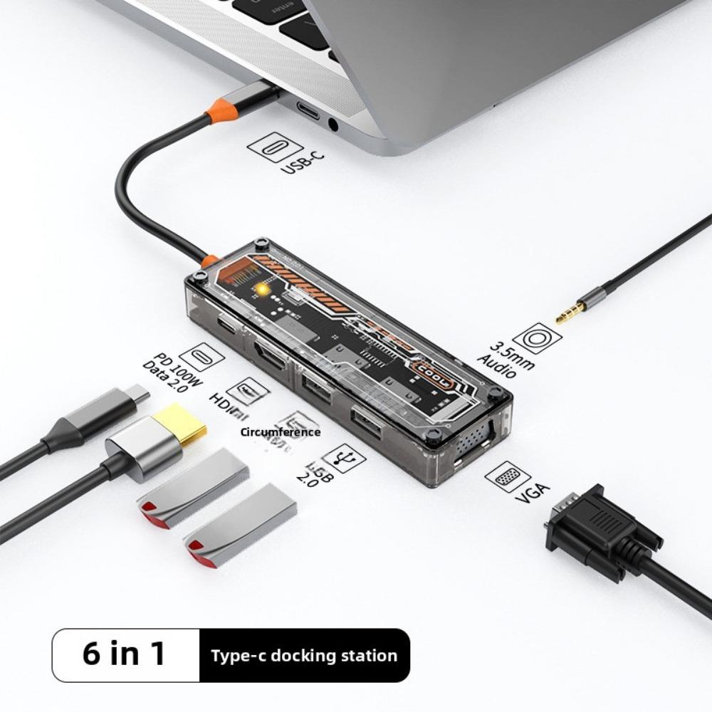Док-станция типа C USB 3.0 Hub с RJ45 Gigabit Ethernet адаптером Multiport Expander для ноутбука MacBook