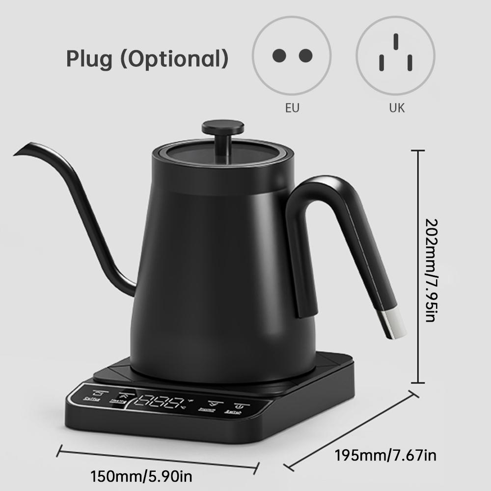 27oz Gooseneck Electric Kettle for Coffee Tea Boiling Water One Click 92 Celsius Temperature Auto Shut Off