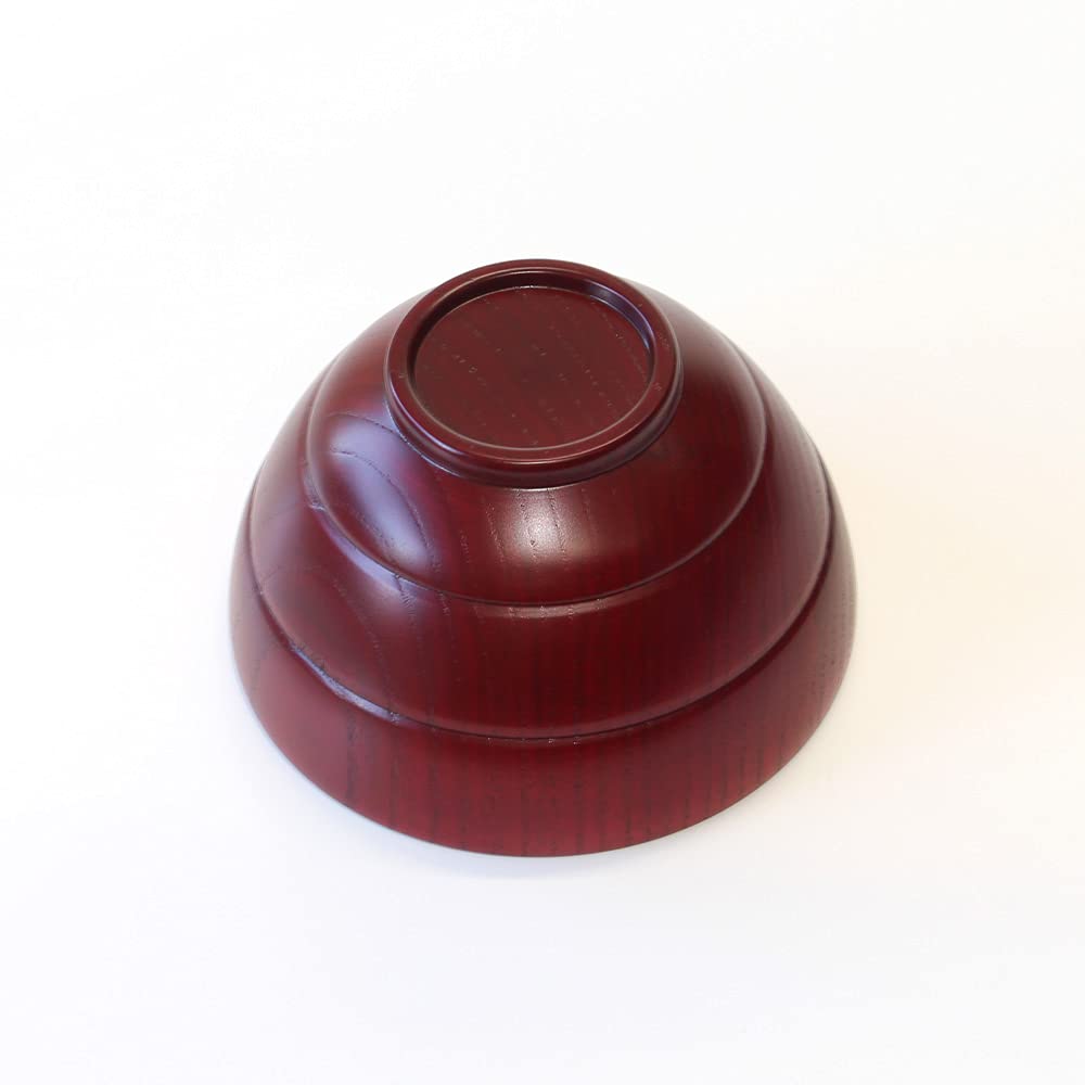 Лаковая посуда Kishu Tsunoda Seibei Shoten Суповая миска Деревянное нанопокрытие Можно мыть в посудомоечной машине Akane A-4120