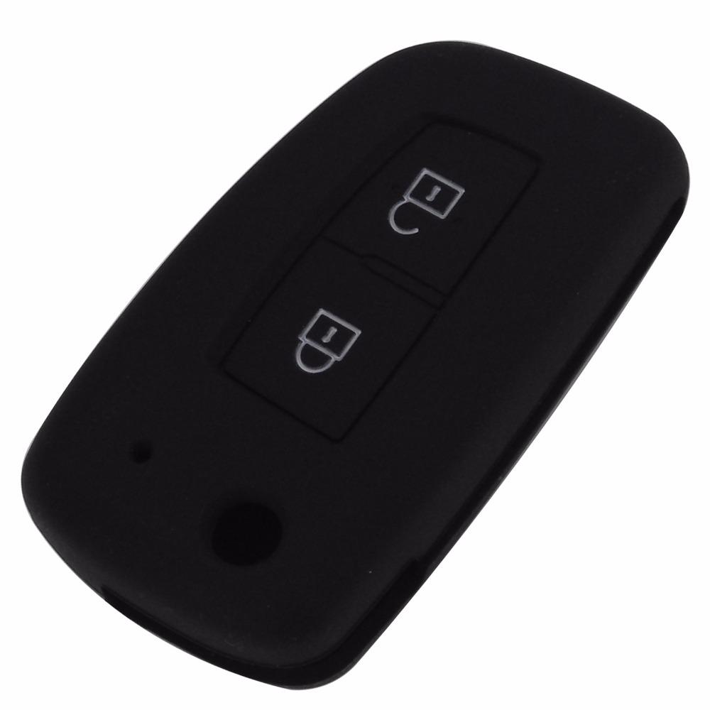 Jingyuqin 2 Buttons Silicone Fob Remote Key Case Cover Shell For Nissan Qashqai Key Protector