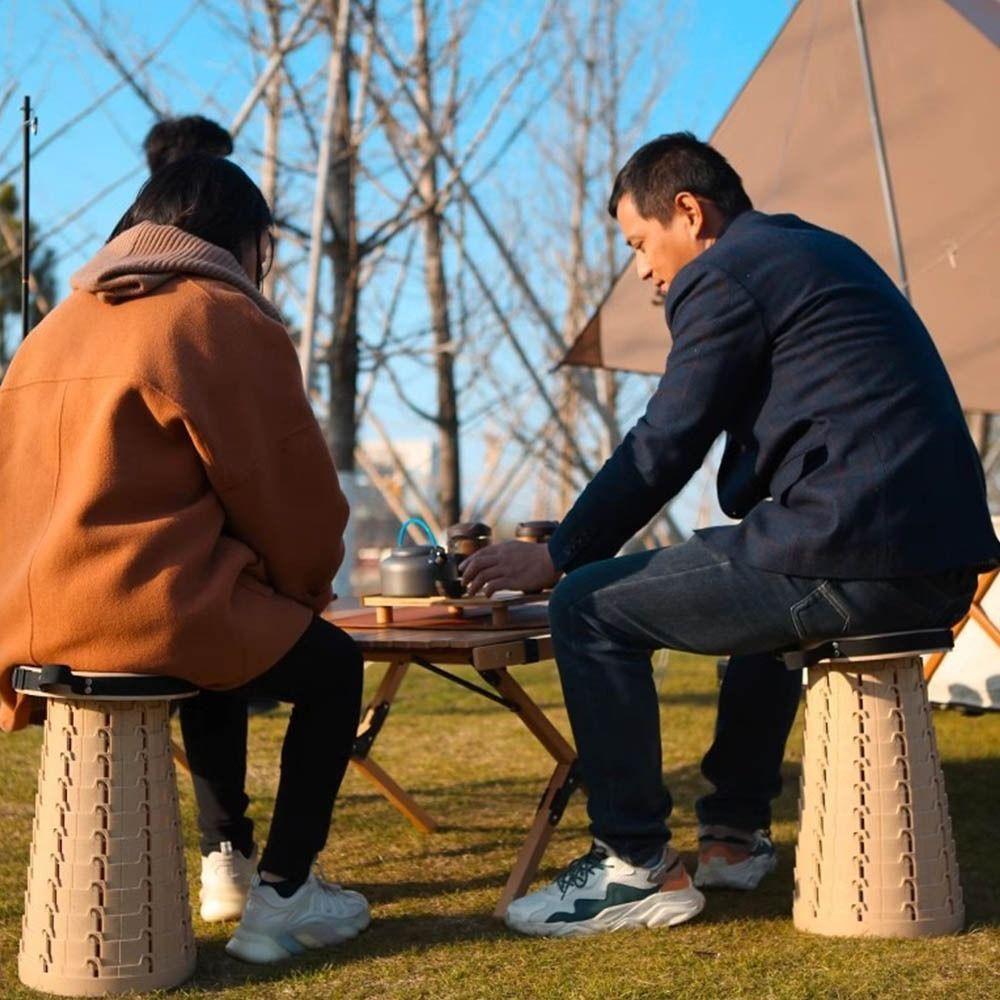 Collapsible Camping Stool Adjustable and Extendable Foldable Retractable Stool  Adult